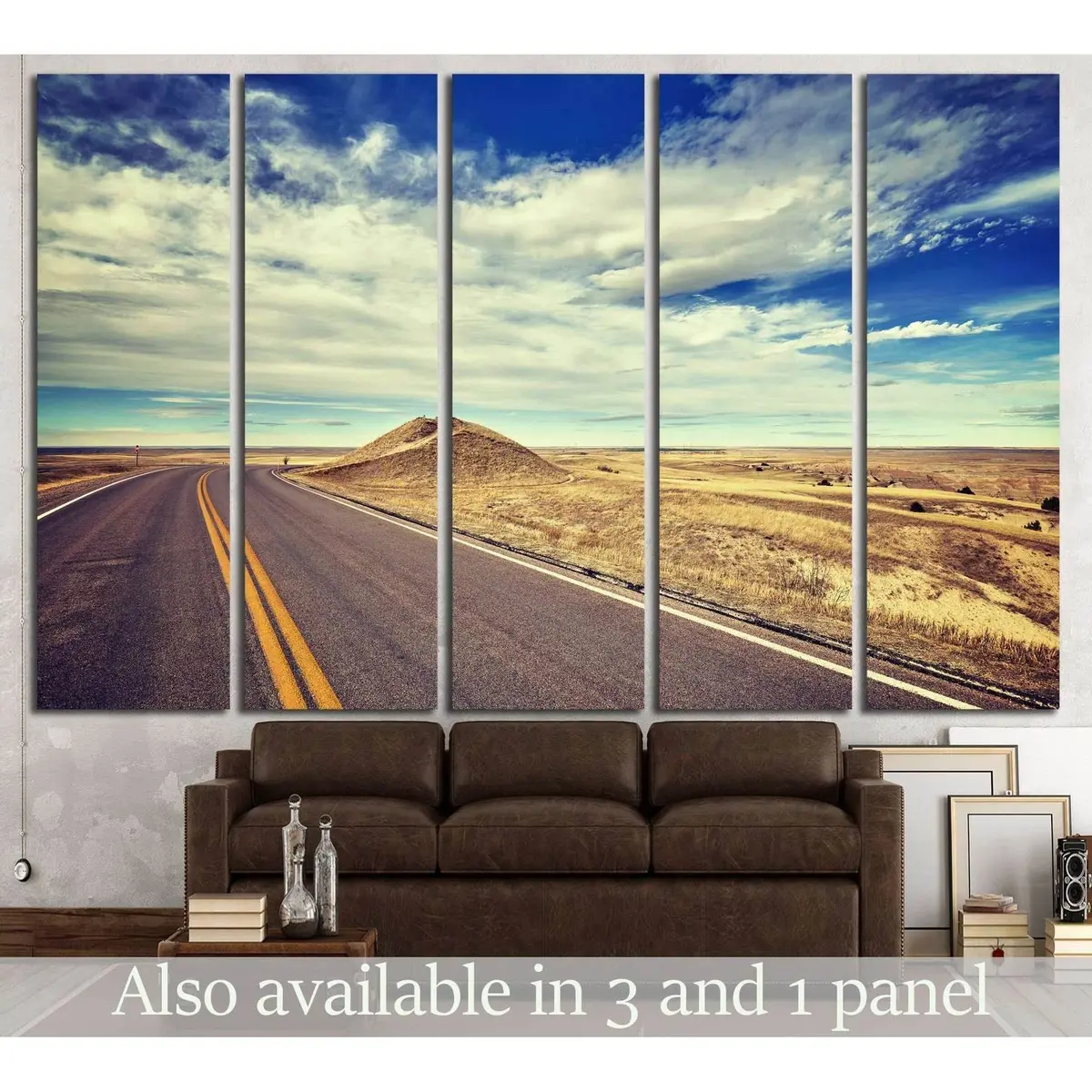 Road, Usa №868 Ready To Hang Canvas Print 1