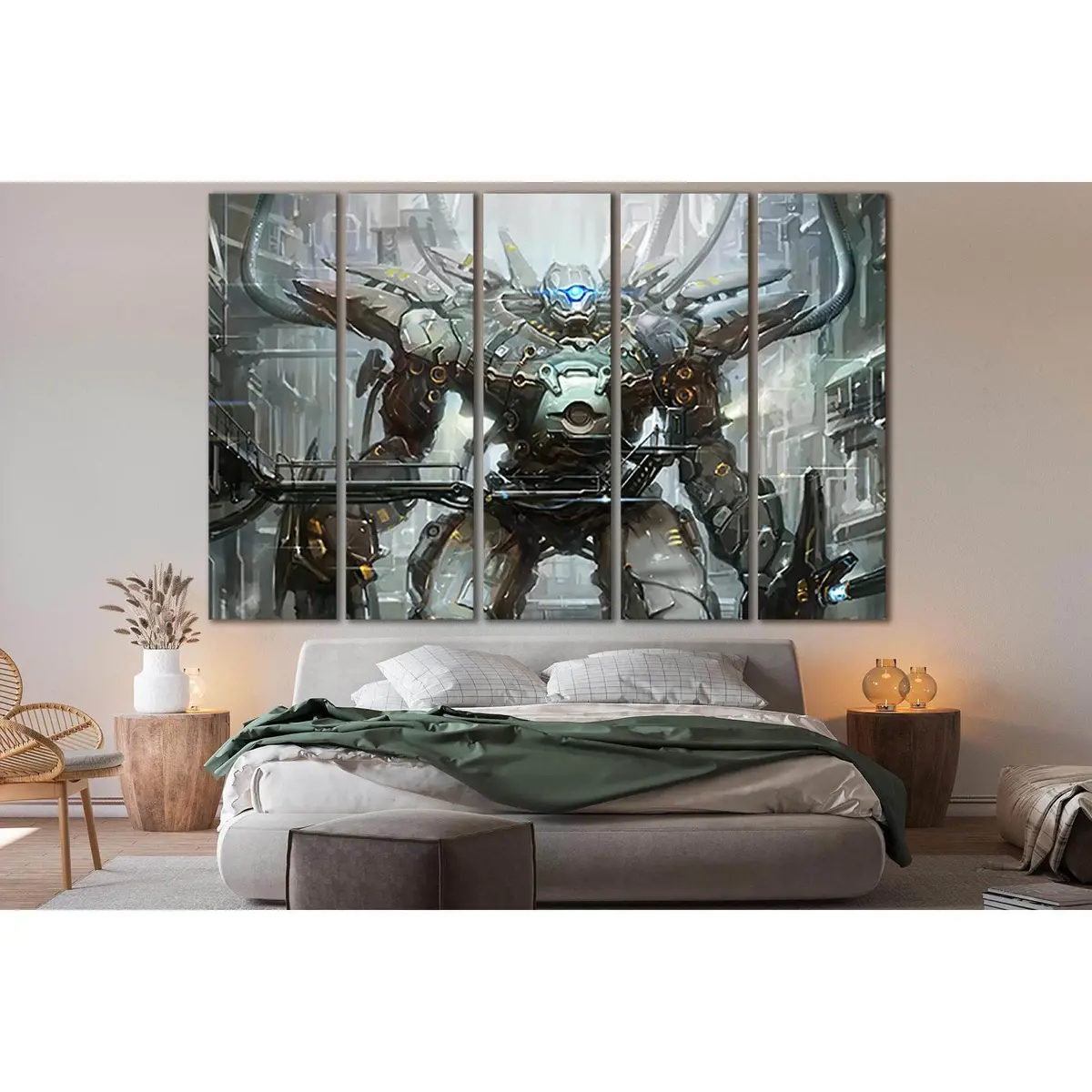 SL1287 Robot Engineer at Technical Station – Ready-to-Hang Canvas Wall Art - Image 3