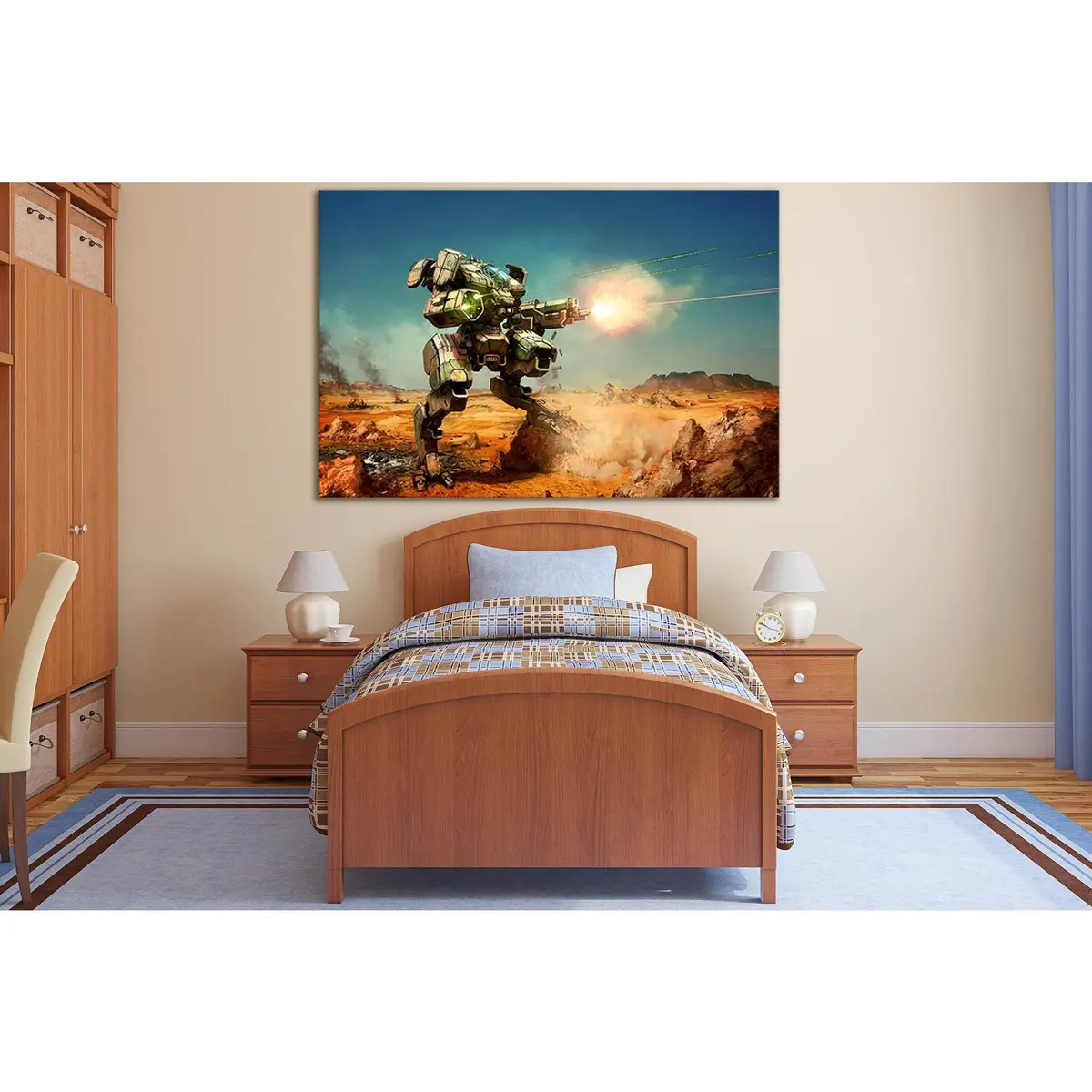 Robot Red Hunter №Sl1295 Ready To Hang Canvas Print 1