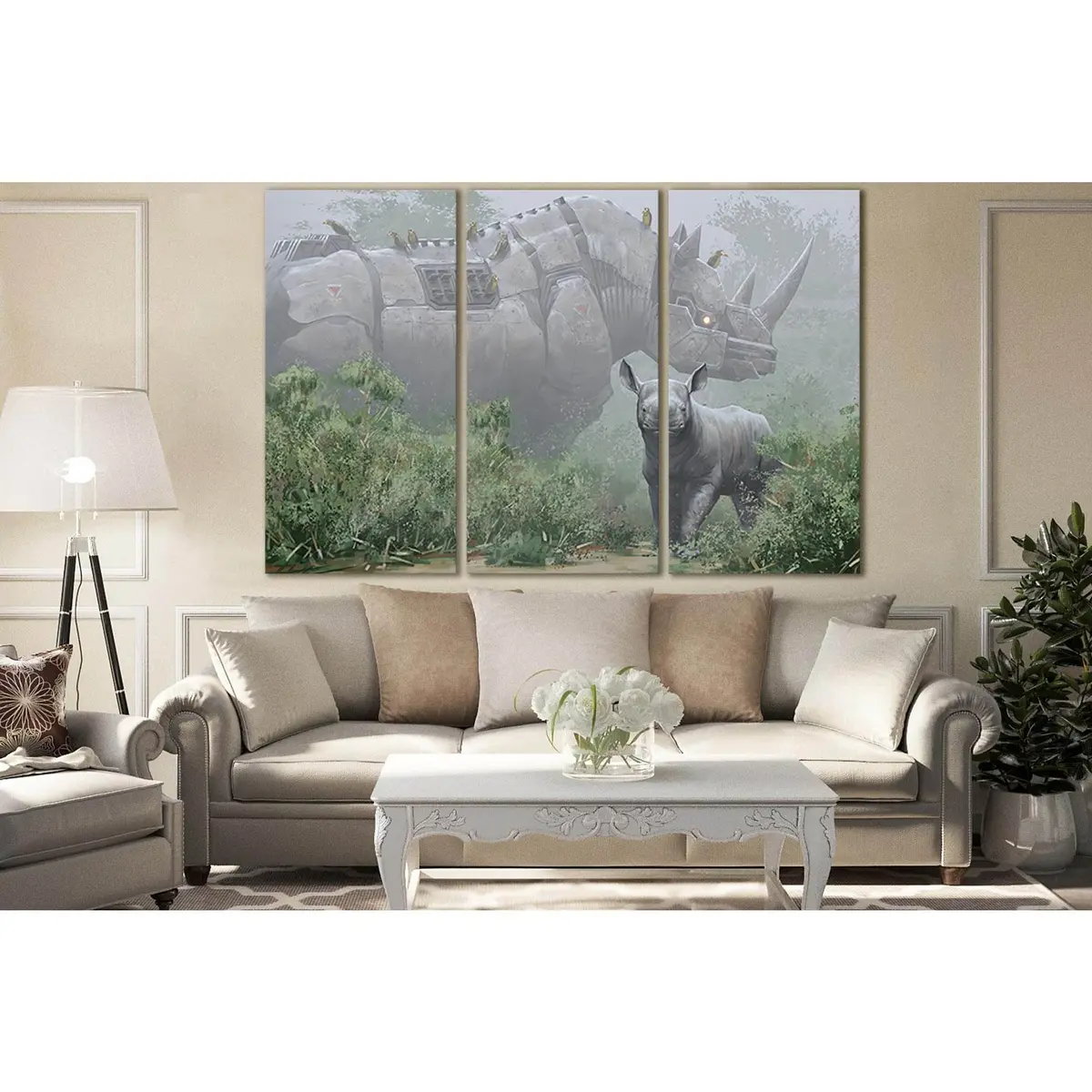 Robot Rhino №Sl1294 Ready To Hang Canvas Print 5