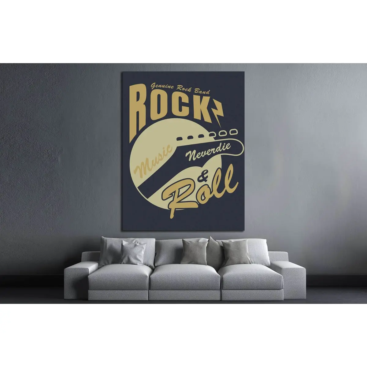 Rockandroll №4589 Ready To Hang Canvas Print 3