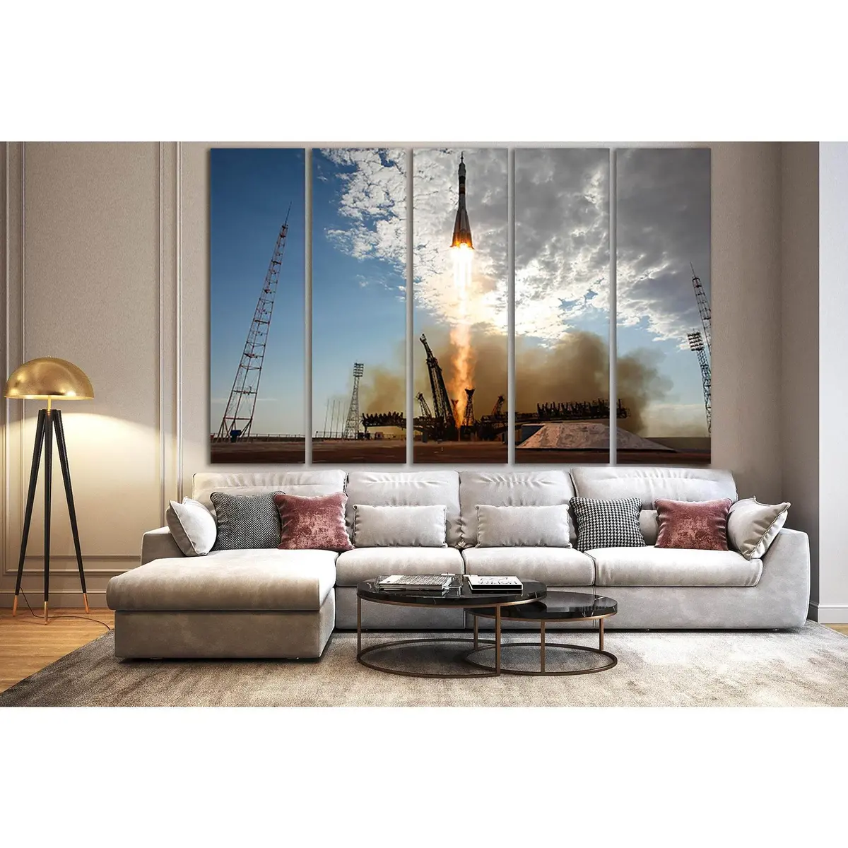 Soyuz TMA-05M Launch Canvas Art Print – Ready to Hang - Image 3