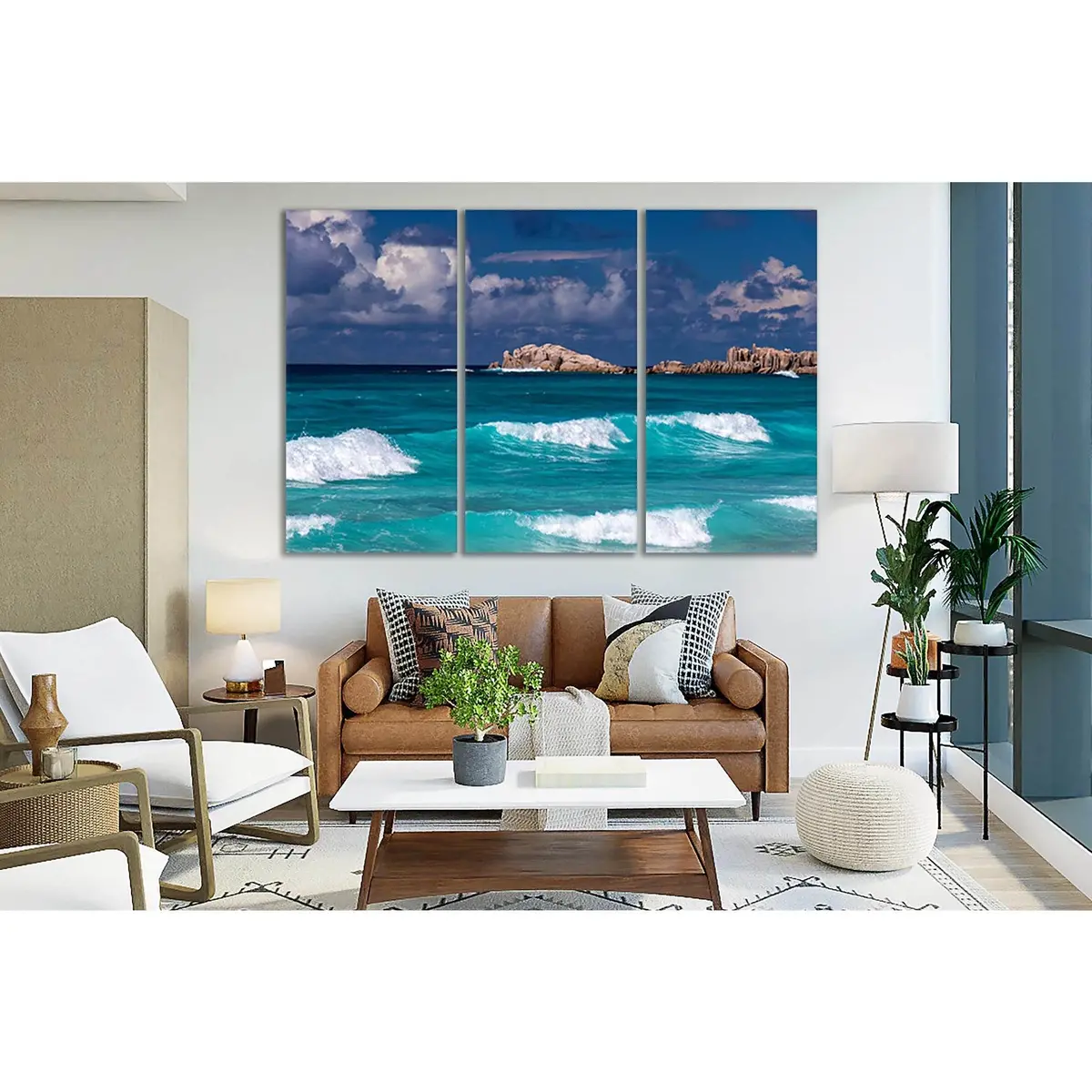 Rocks Ocean Waves №Sl132 Ready To Hang Canvas Print 5