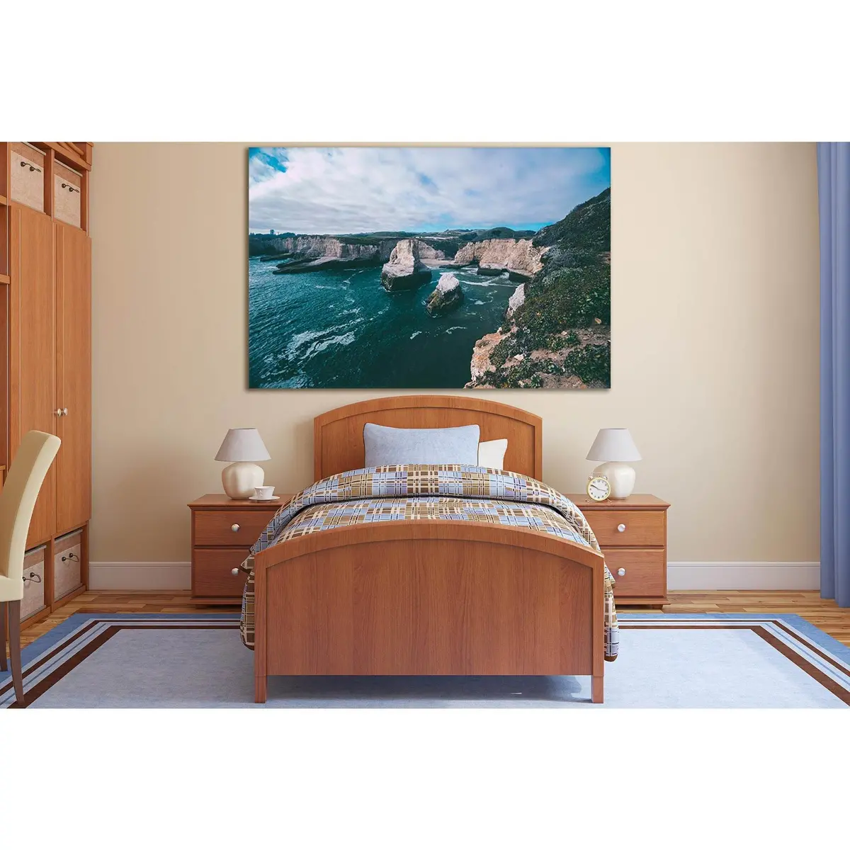 Rocky Cliff In The Sea №Sl173 Ready To Hang Canvas Print 2