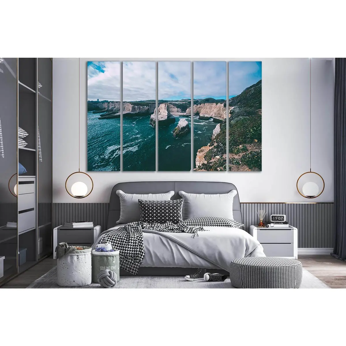 Ocean Cliff Landscape Canvas Art №SL173 – Premium Ready-to-Hang Wall Decor