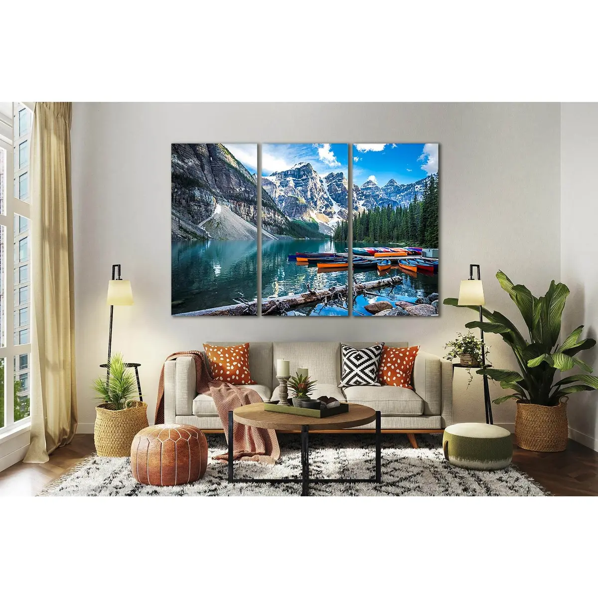Rocky Mountains Lake Moraine №Sl19 Ready To Hang Canvas Print 5