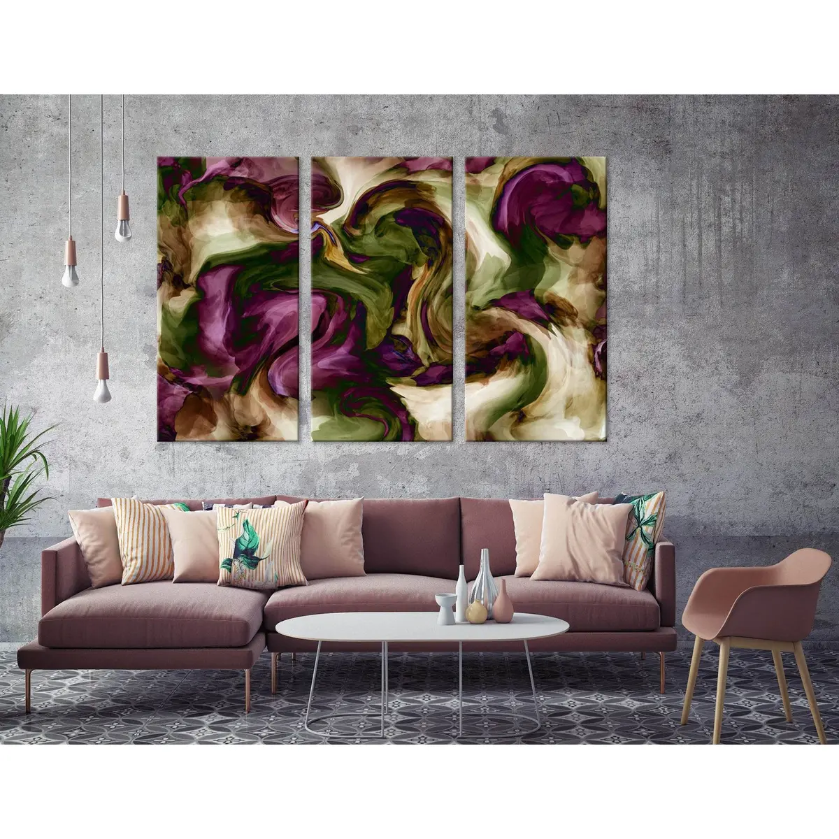 Rose Buds Abstract №04332 Ready To Hang Canvas Print 5