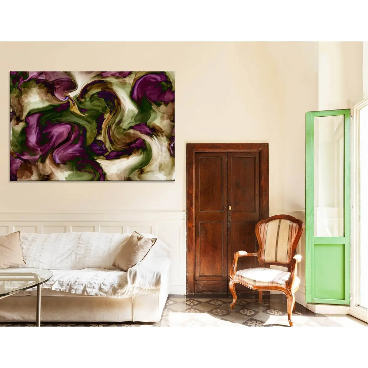 Rose Buds Abstract №04332 Ready To Hang Canvas Print 3