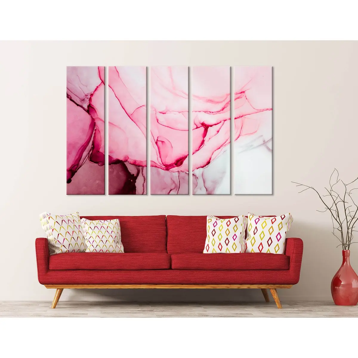 Abstract Rose Petals Canvas Art Print №04286 – Premium Ready-to-Hang Wall Decor