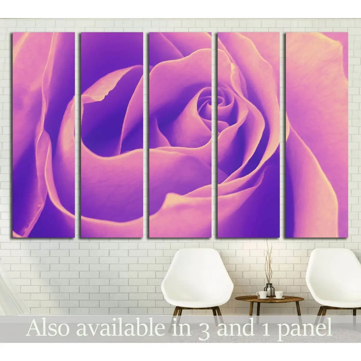 Abstract Rose Top-View Close-Up Canvas Art Featuring Helical Petal Pattern #2555