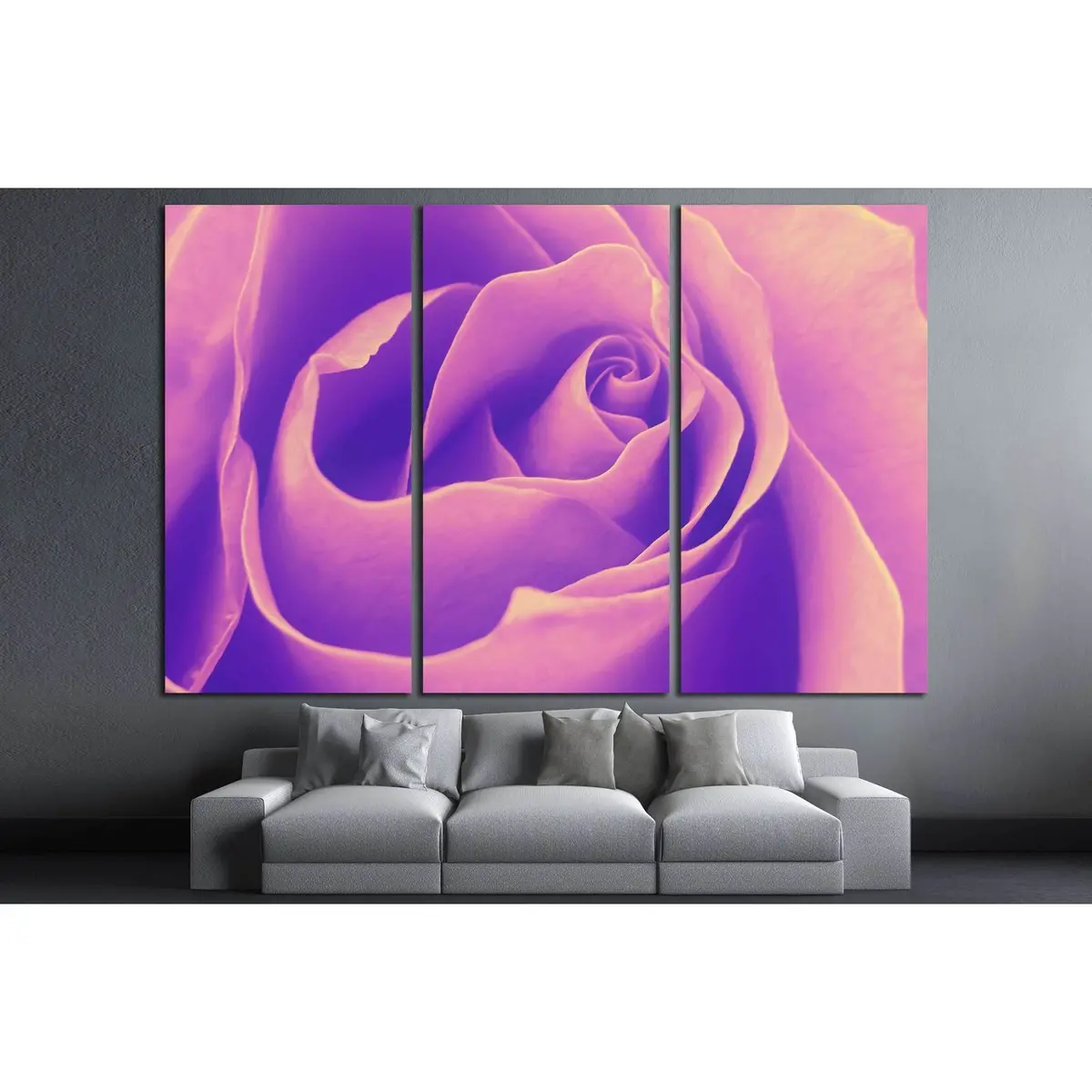 Rose, Top View, Petals, Close-Up, Fragment - Helical Structure №2555 Ready To Hang Canvas Print 5
