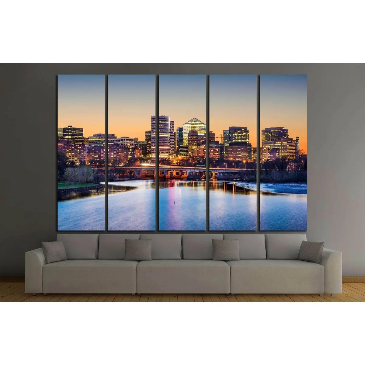 Rosslyn Arlington Virginia Skyline Canvas Wall Art – Ready-to-Hang Print #1363 - Image 3