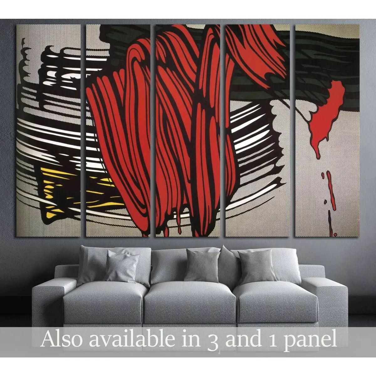 Roy Lichtenstein 'Big Painting No. 3304' Canvas Wall Art – Ready-to-Hang Print