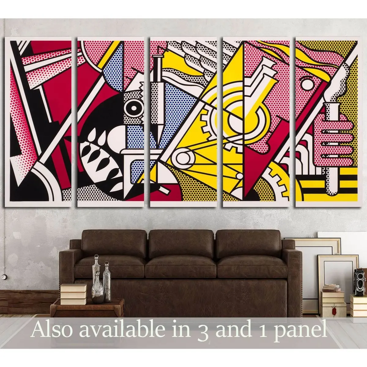 Roy Lichtenstein 'Peace Through Chemistry' Canvas Wall Art – Ready-to-Hang Print #3291