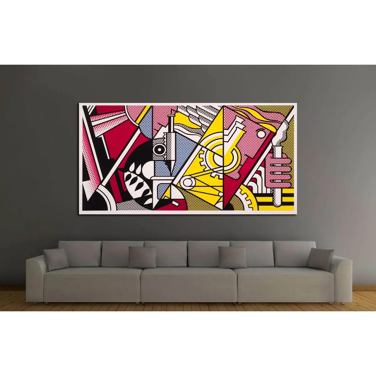 Roy Lichtenstein Peace Through Chemistry №3291 Ready To Hang Canvas Print 3
