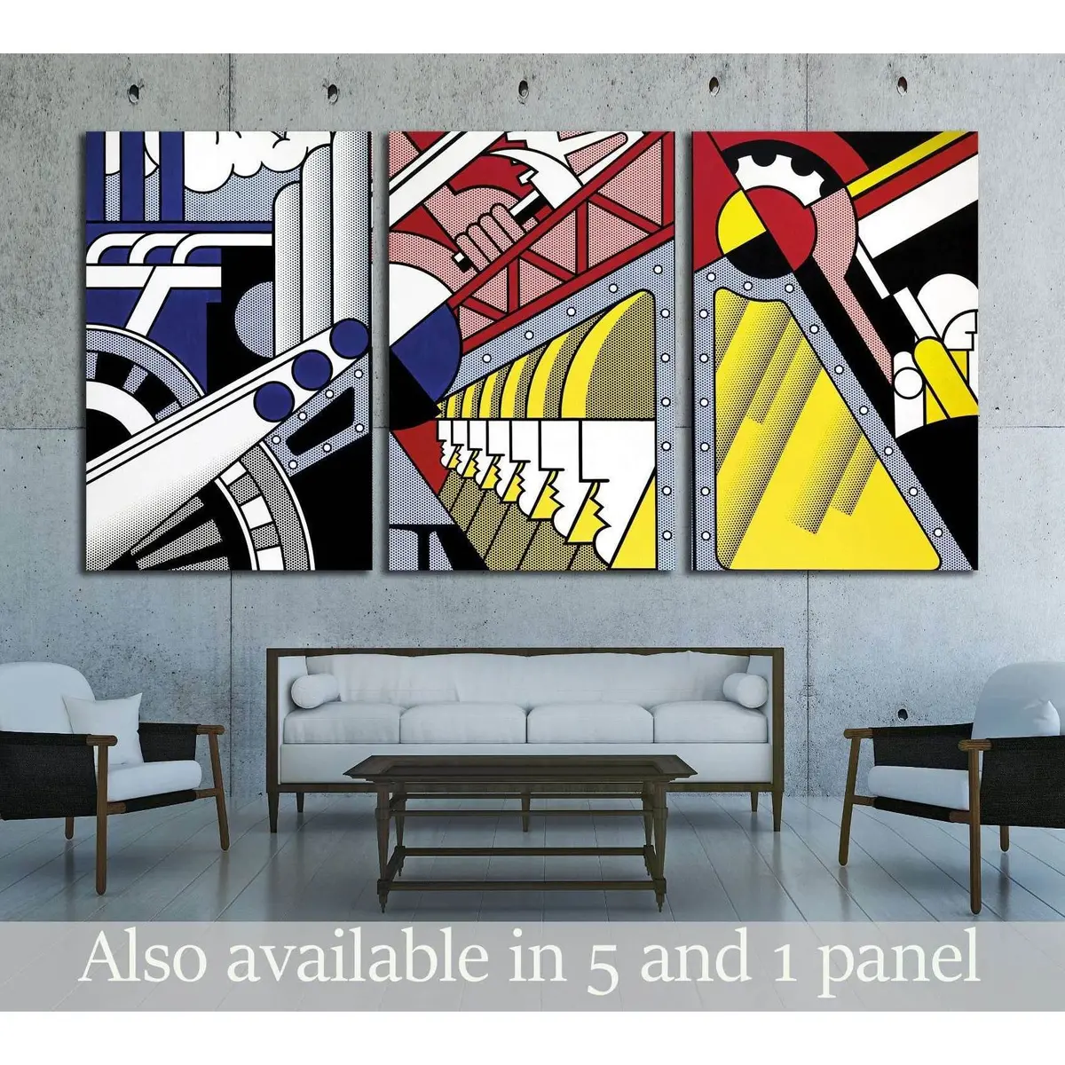 Roy Lichtenstein Study For Preparedness №3289 Ready To Hang Canvas Print 5