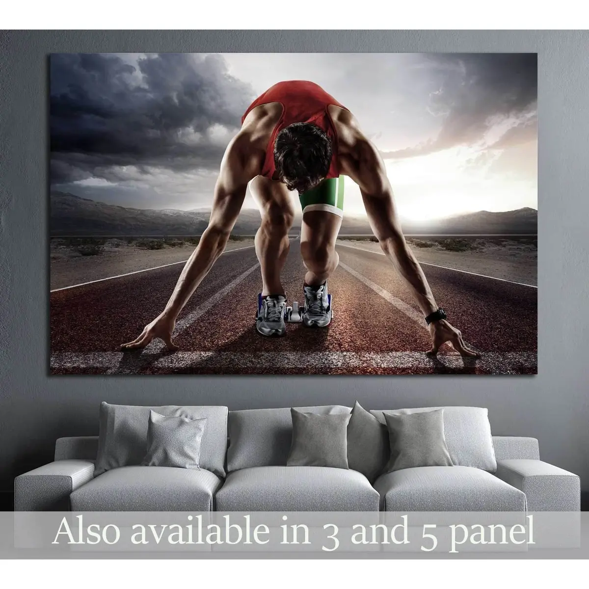 Runner №1376 Ready To Hang Canvas Print 1