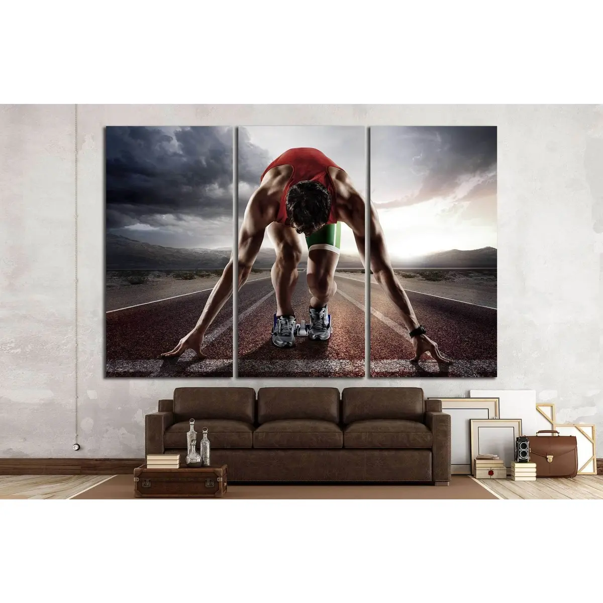 Runner №1376 Ready To Hang Canvas Print 2