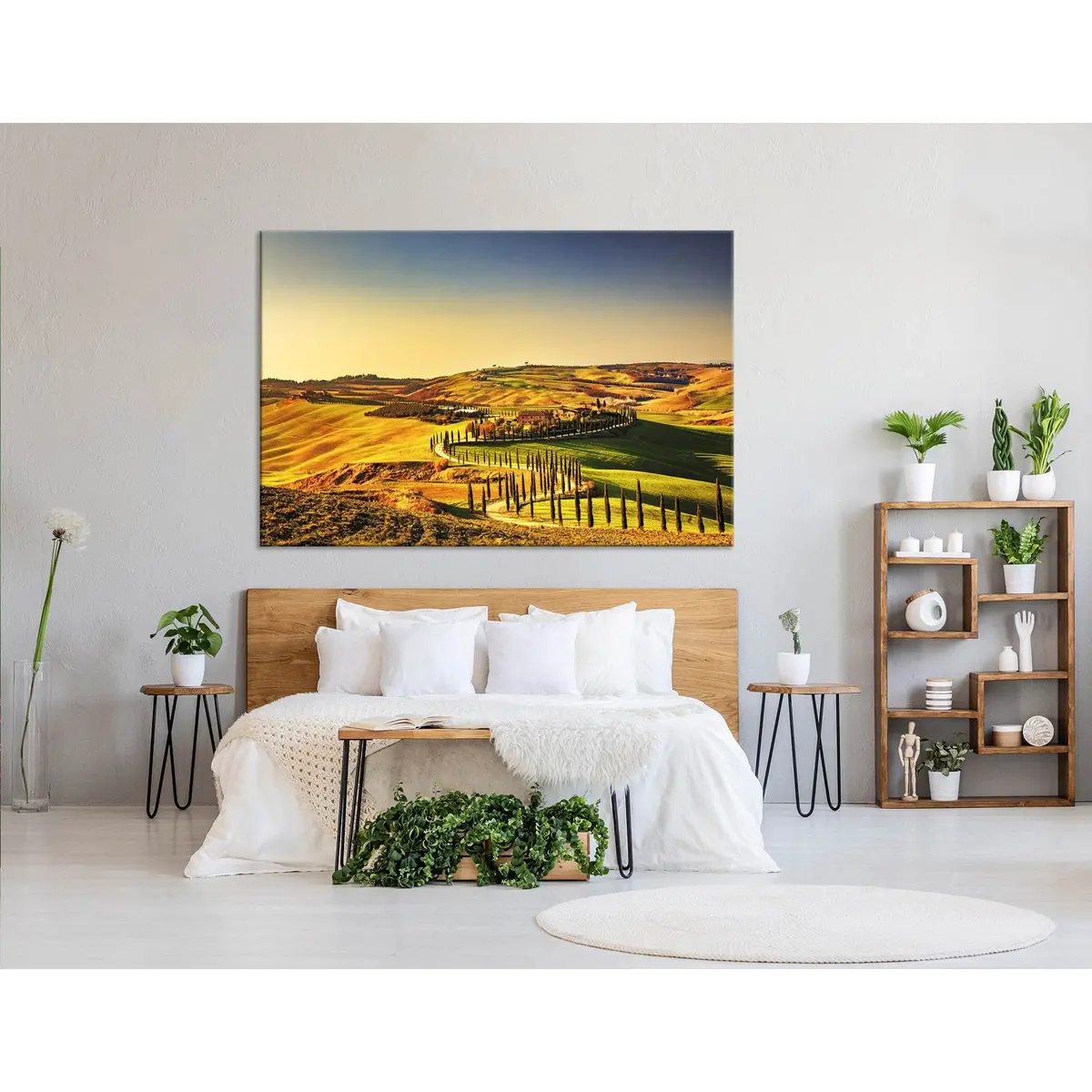 Rural Sunset On Countryside In Tuscany, Italy №04235 Ready To Hang Canvas Print 3