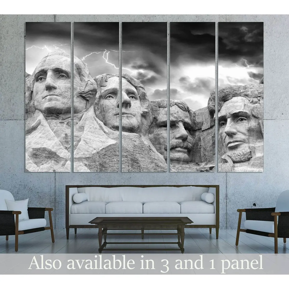 Rushmore Monument №3009 Ready To Hang Canvas Print 1