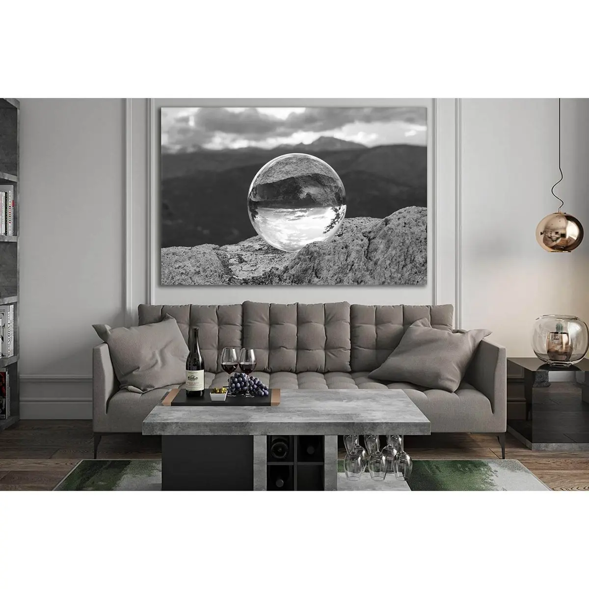 Rystal Ball Put On A Rock №Sl893 Ready To Hang Canvas Print 2