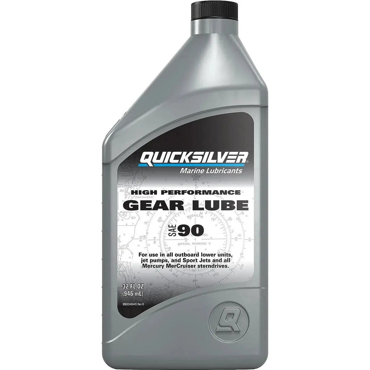 Quicksilver 8M0222065 75W90 Synthetic Marine Lower Unit Gear Oil 32 Oz 1