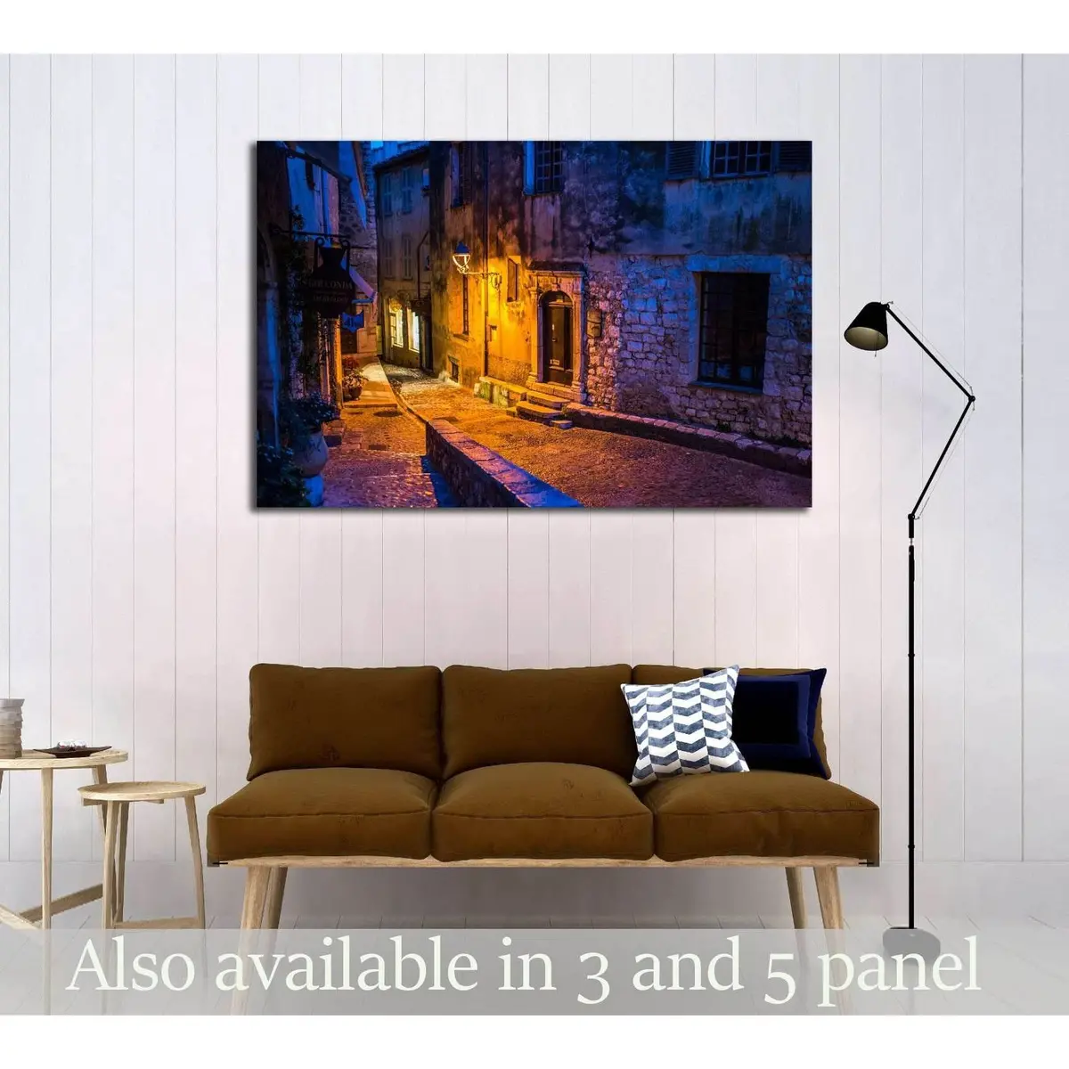 Saint Paul De Vence In The Night, France №2737 Ready To Hang Canvas Print 1