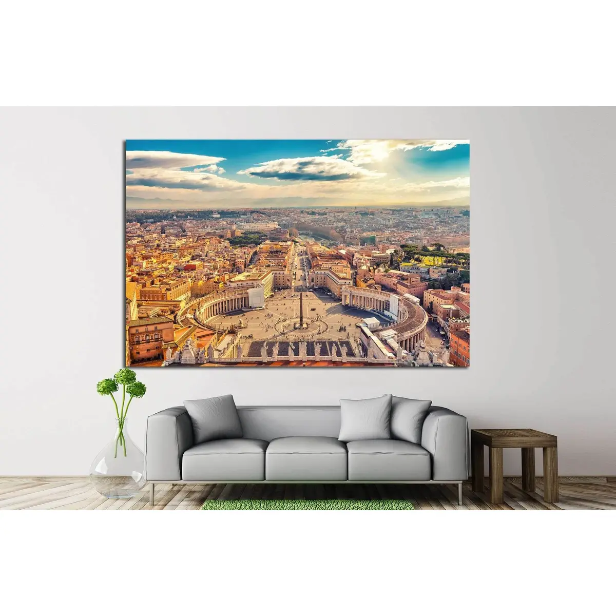 Saint Peter's Square In Vatican, Rome №1100 Ready To Hang Canvas Print 2