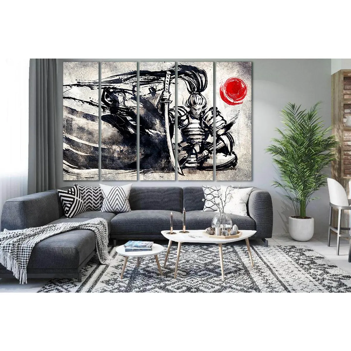 Meditative Samurai Canvas Art №SL1243 – Premium Ready-to-Hang Wall Decor - Image 3