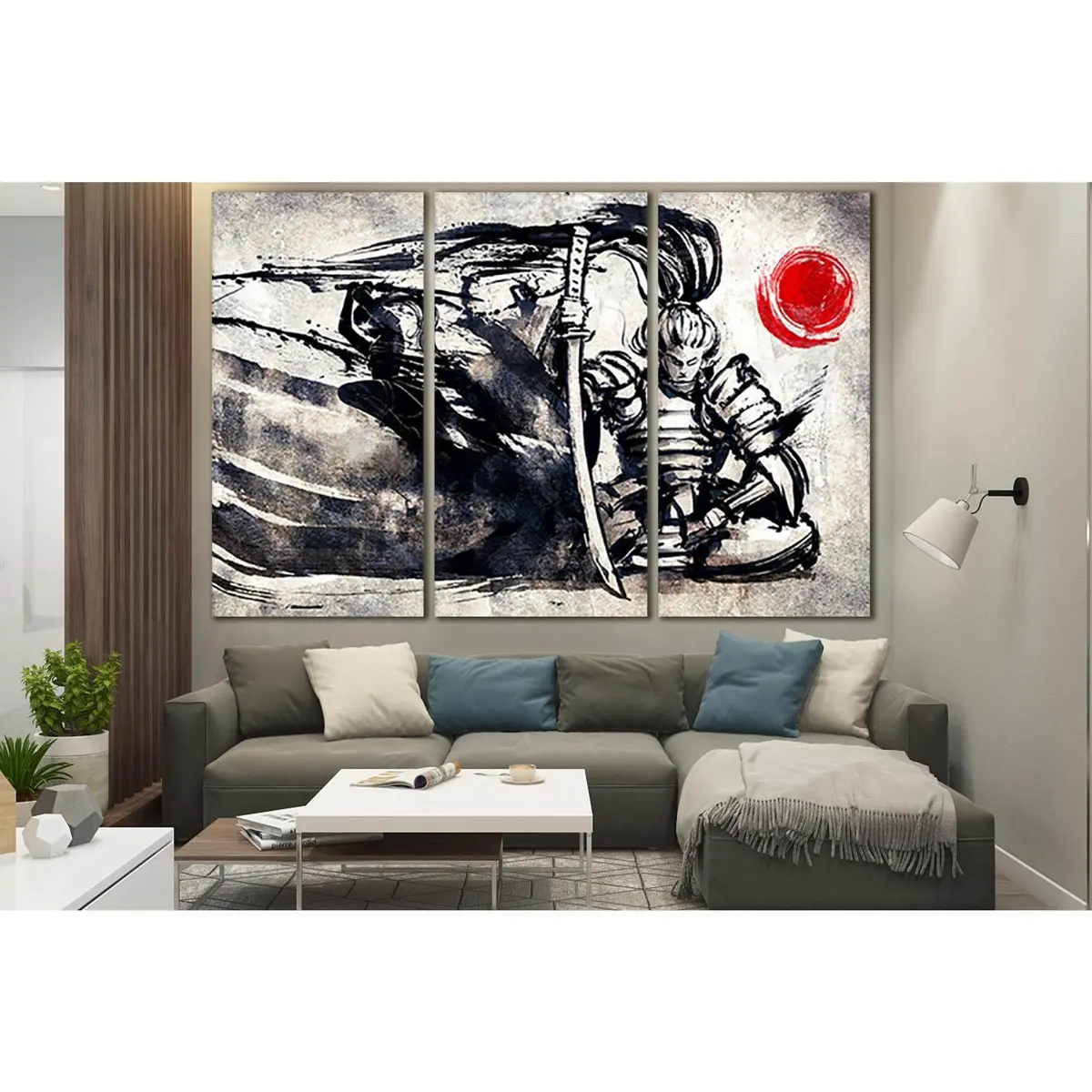 Samurai Sits In A Meditative Pose №Sl1243 Ready To Hang Canvas Print 5
