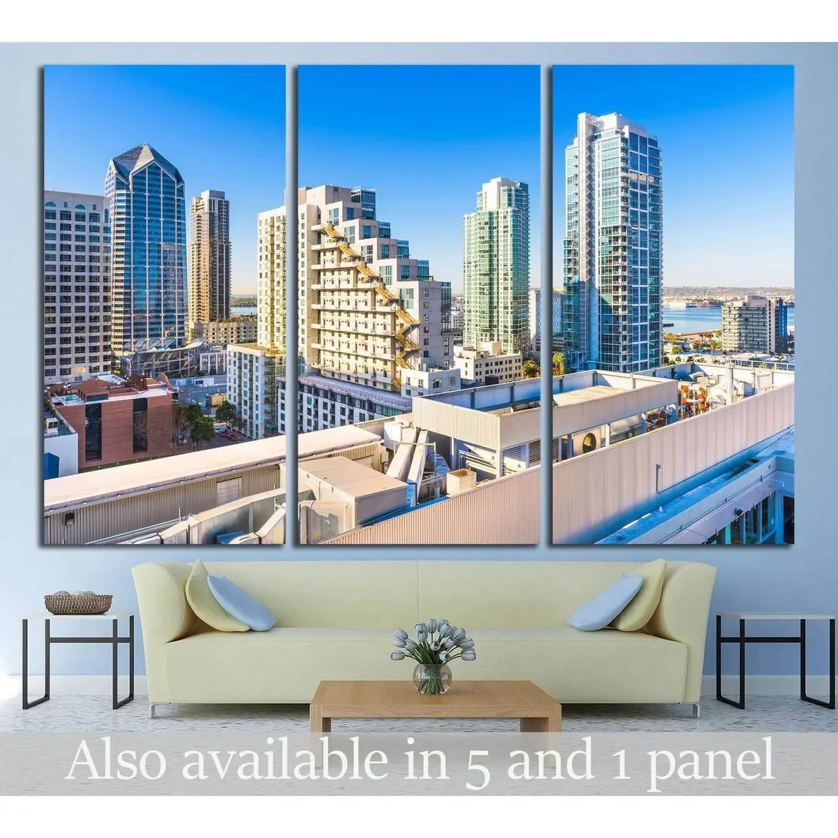 San Diego Cityscape №806 Ready To Hang Canvas Print 5