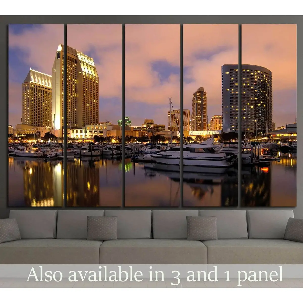 San Diego Downtown Marina №1024 Ready To Hang Canvas Print 1