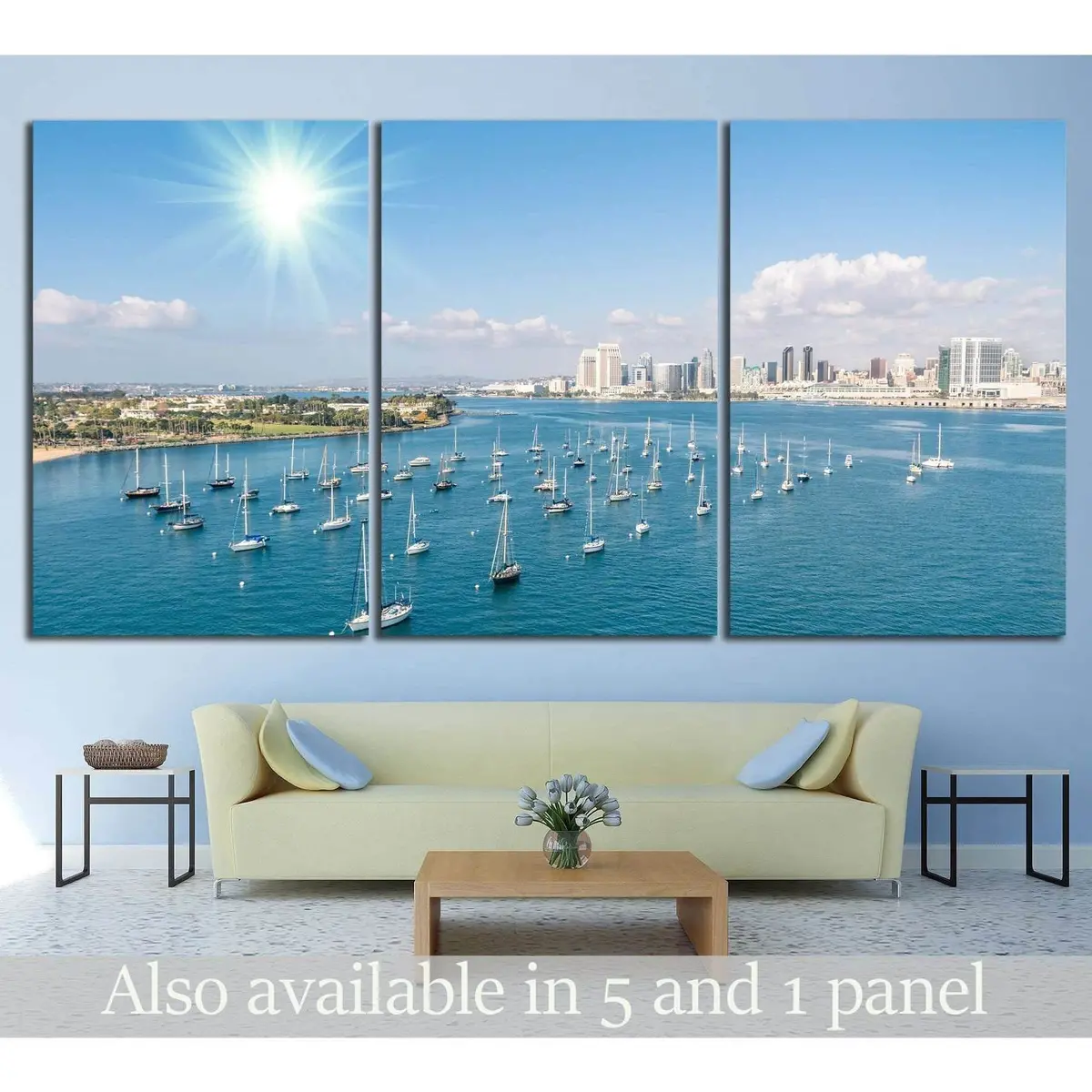 San Diego Skyline №1013 Ready To Hang Canvas Print 5