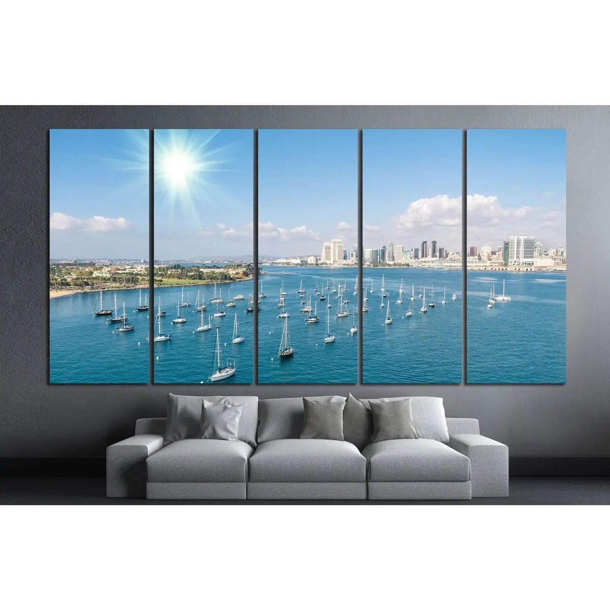 San Diego Cityscape Canvas Art Print №1013 – Premium Ready-to-Hang Wall Decor - Image 3