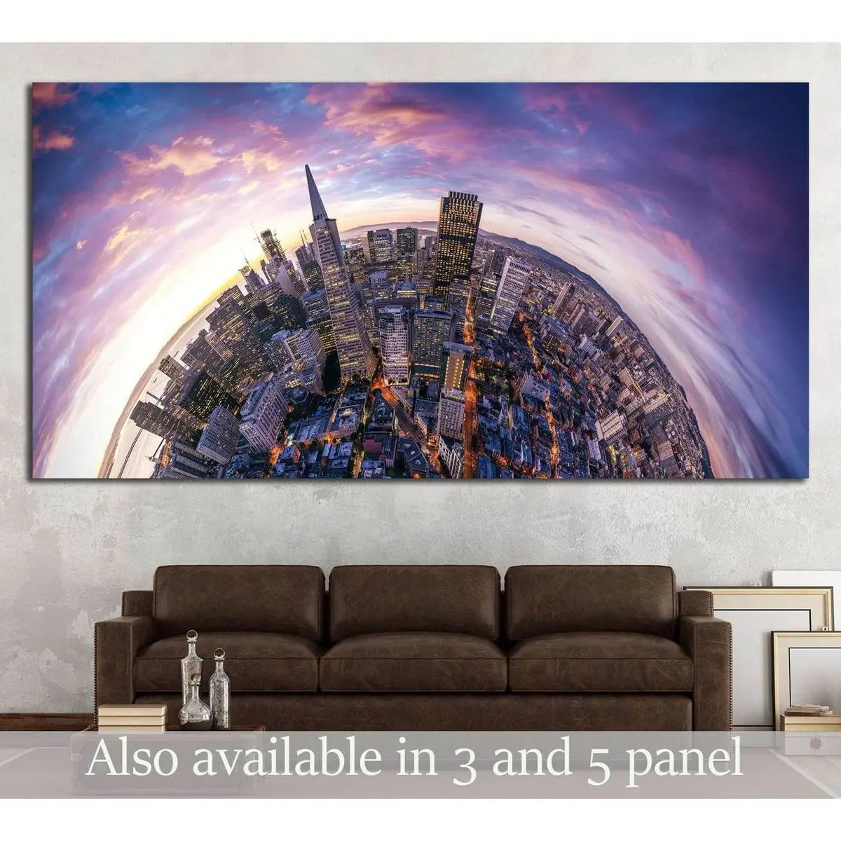 San Francisco Aerial View From Sea Side №1954 Ready To Hang Canvas Print 1