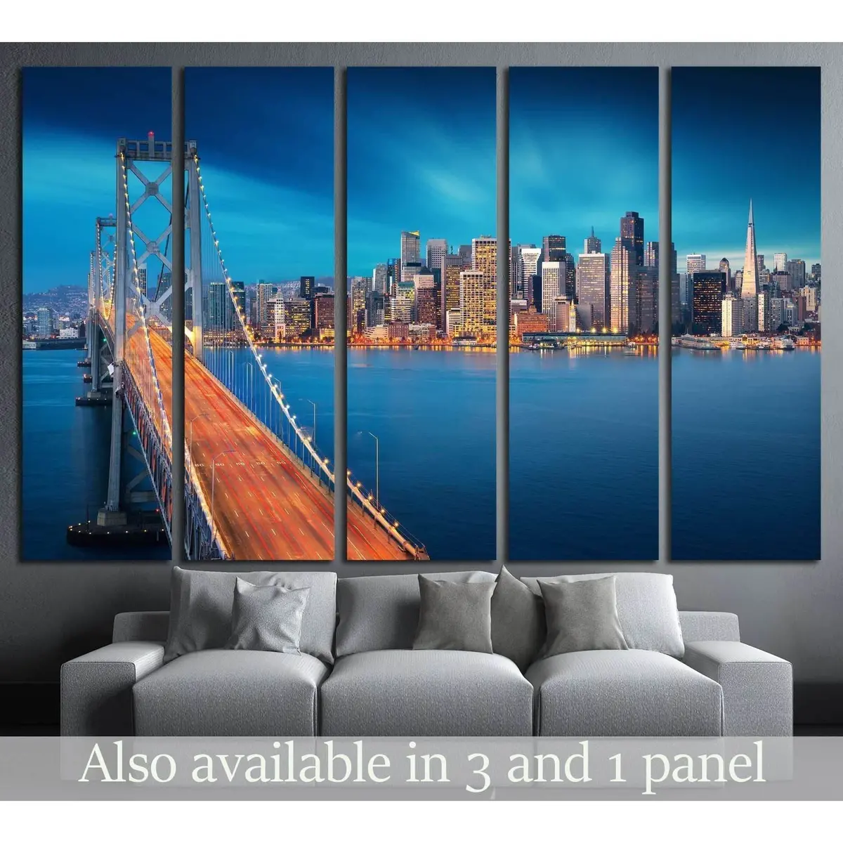 San Francisco Bay Bridge Canvas Wall Art – Ready-to-Hang Print #1657