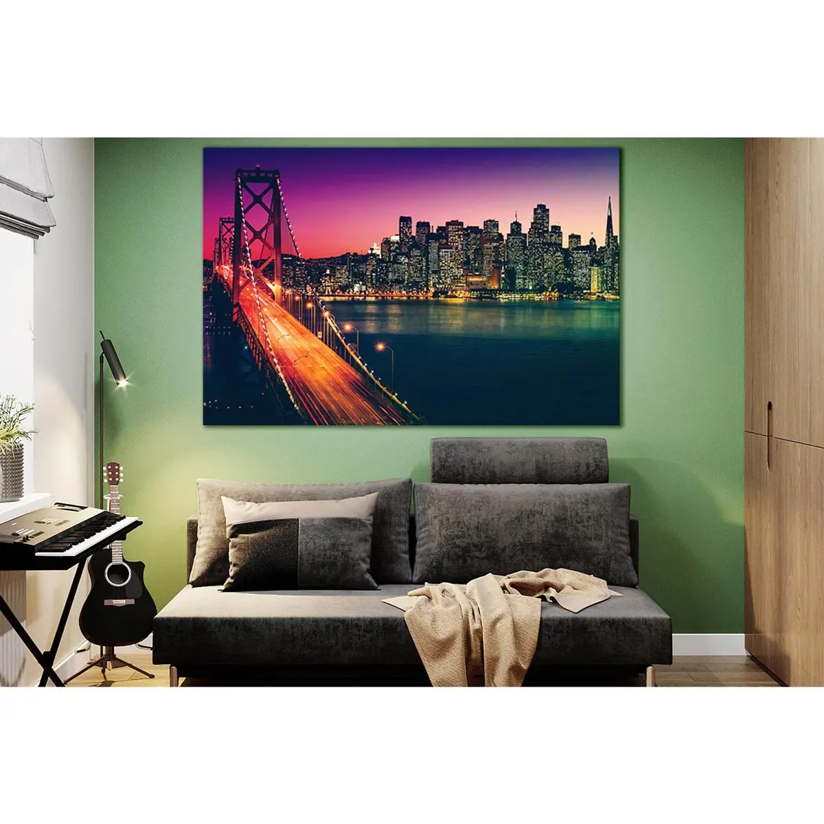 San Francisco Bridge Golden Gate №Sl1469 Ready To Hang Canvas Print 1