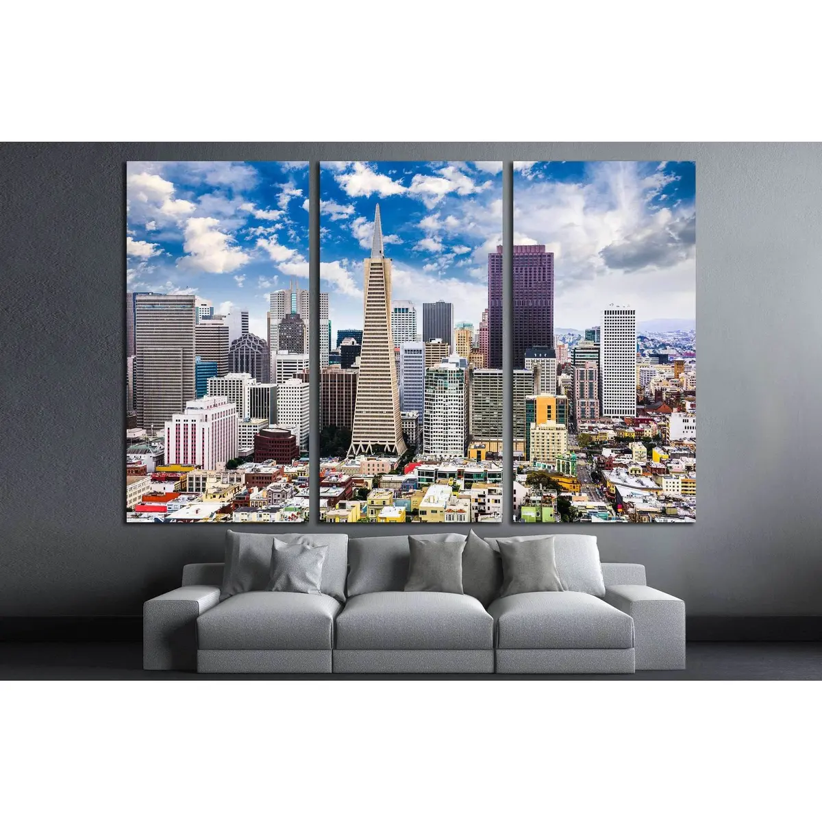 San Francisco, California, Usa Skyline №1231 Ready To Hang Canvas Print 5