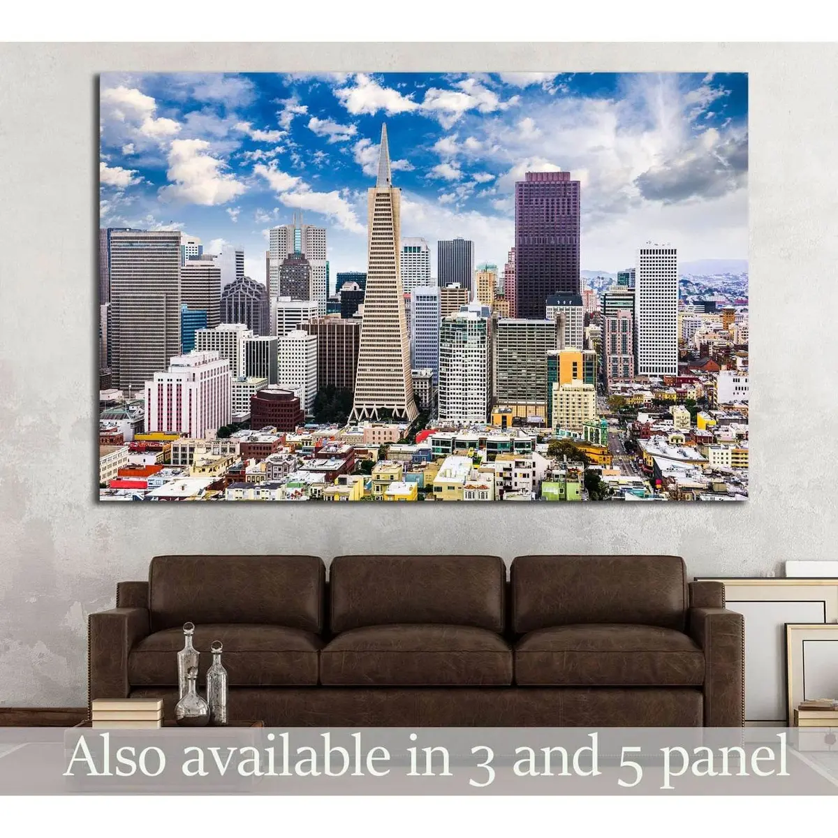 San Francisco, California, Usa Skyline №1231 Ready To Hang Canvas Print 1