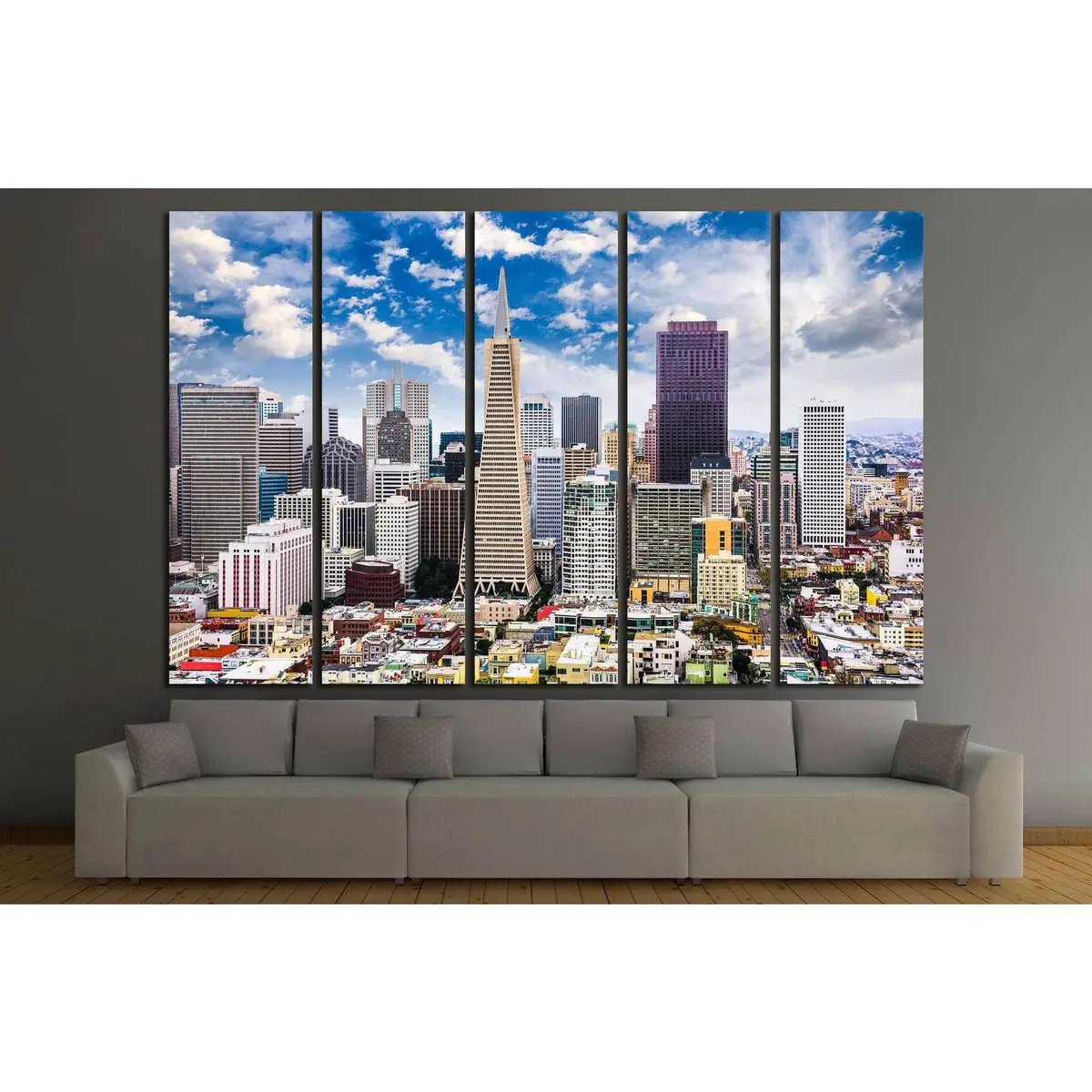 Ready-to-Hang San Francisco Skyline Canvas Wall Art – California Cityscape Print - Image 3