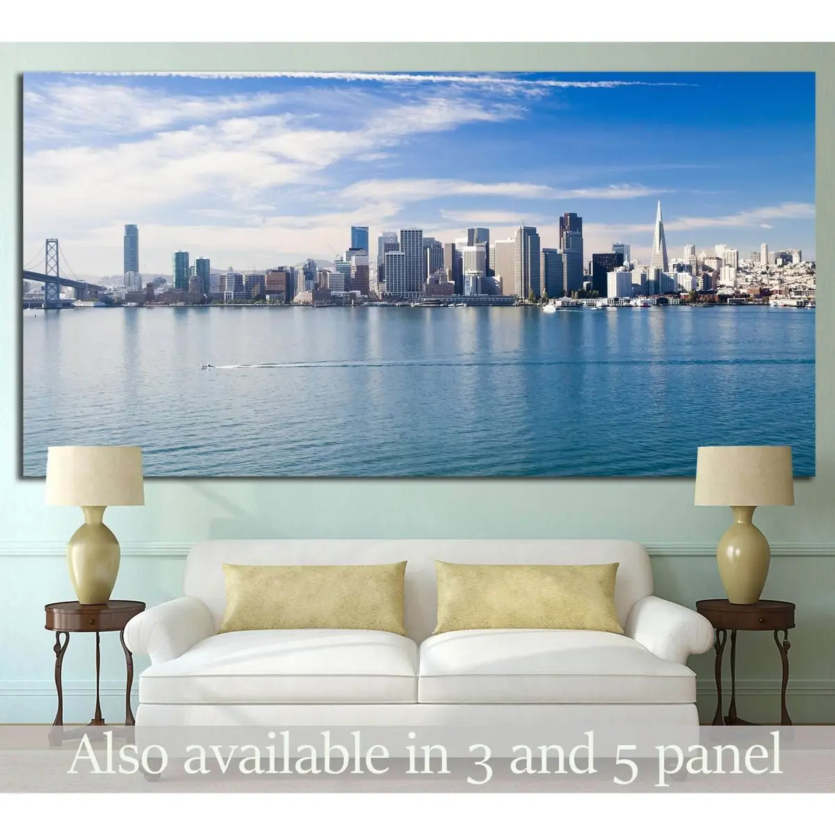 San Francisco City Downtown, California №1209 Ready To Hang Canvas Print 1