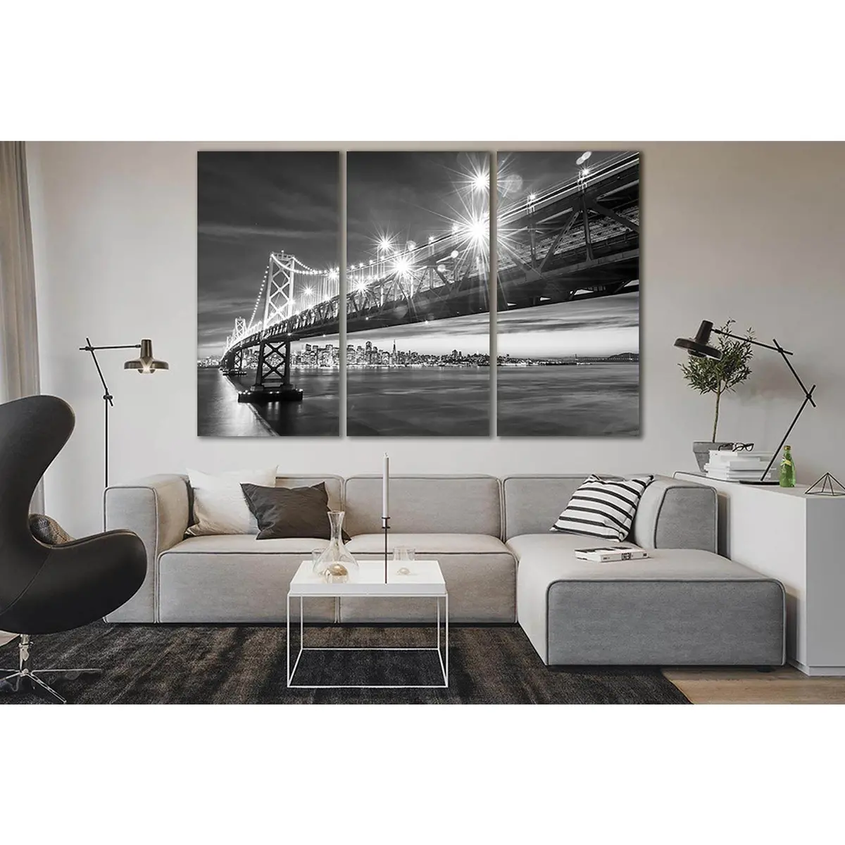 San Francisco Oakland Bay Bridge №Sl374 Ready To Hang Canvas Print 5