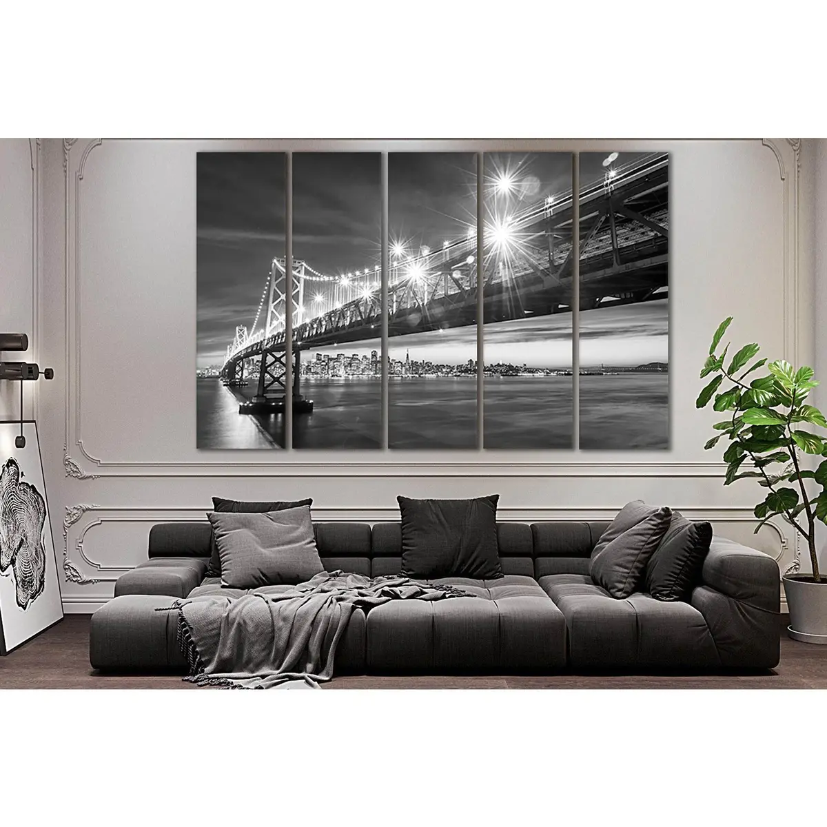 San Francisco Bay Bridge Canvas Art Print №SL374 – Ready-to-Hang Wall Decor - Image 3