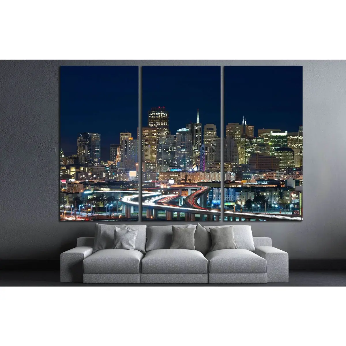 San Francisco Skyline №1037 Ready To Hang Canvas Print 5