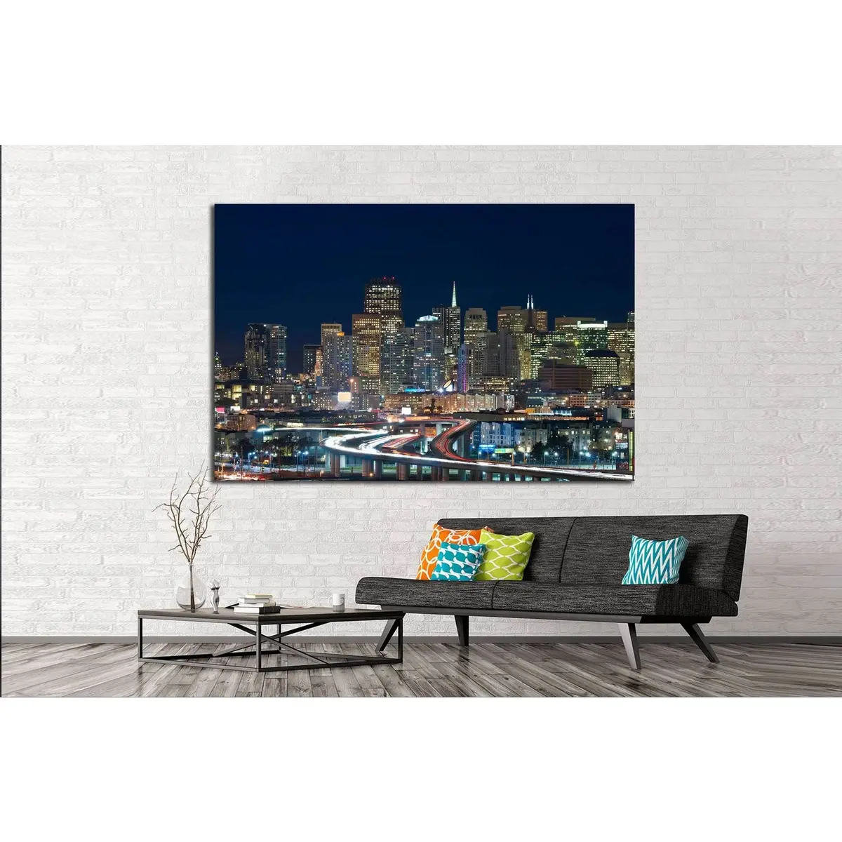 San Francisco Skyline №1037 Ready To Hang Canvas Print 3