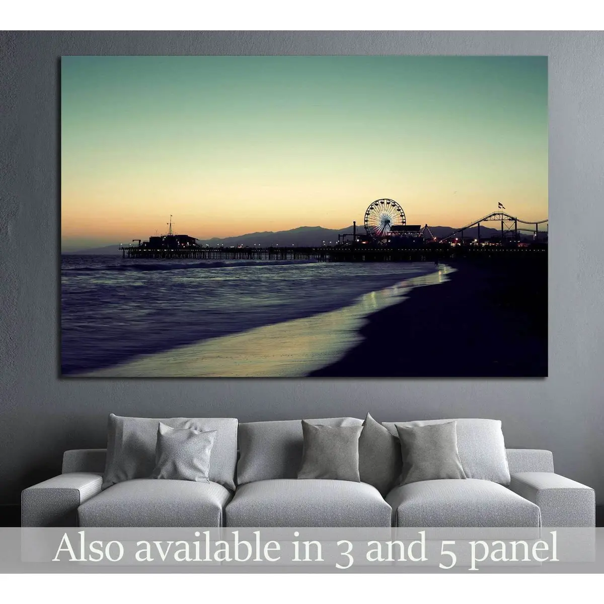 Santa Monica, Los Angeles №894 Ready To Hang Canvas Print 1