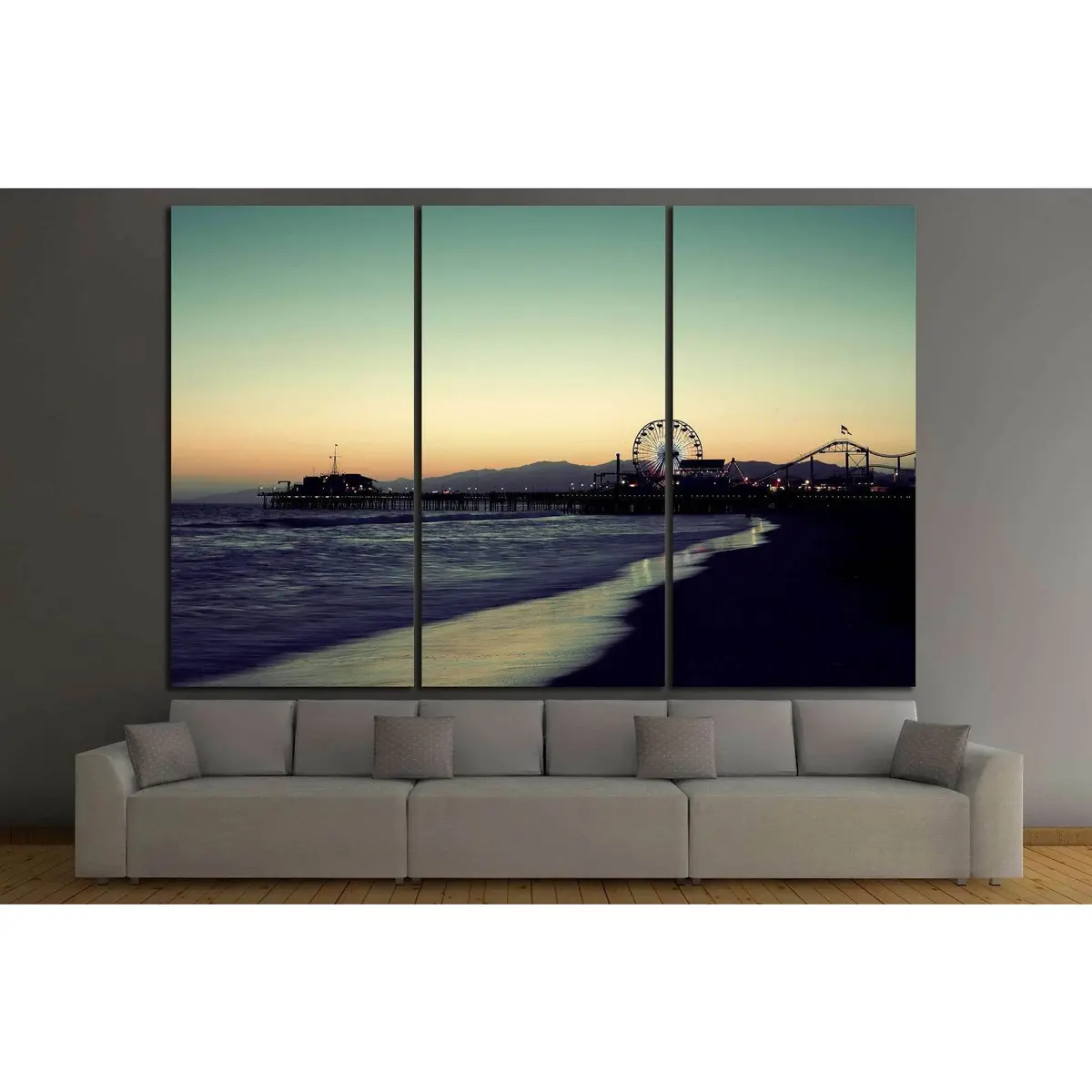 Santa Monica, Los Angeles №894 Ready To Hang Canvas Print 2