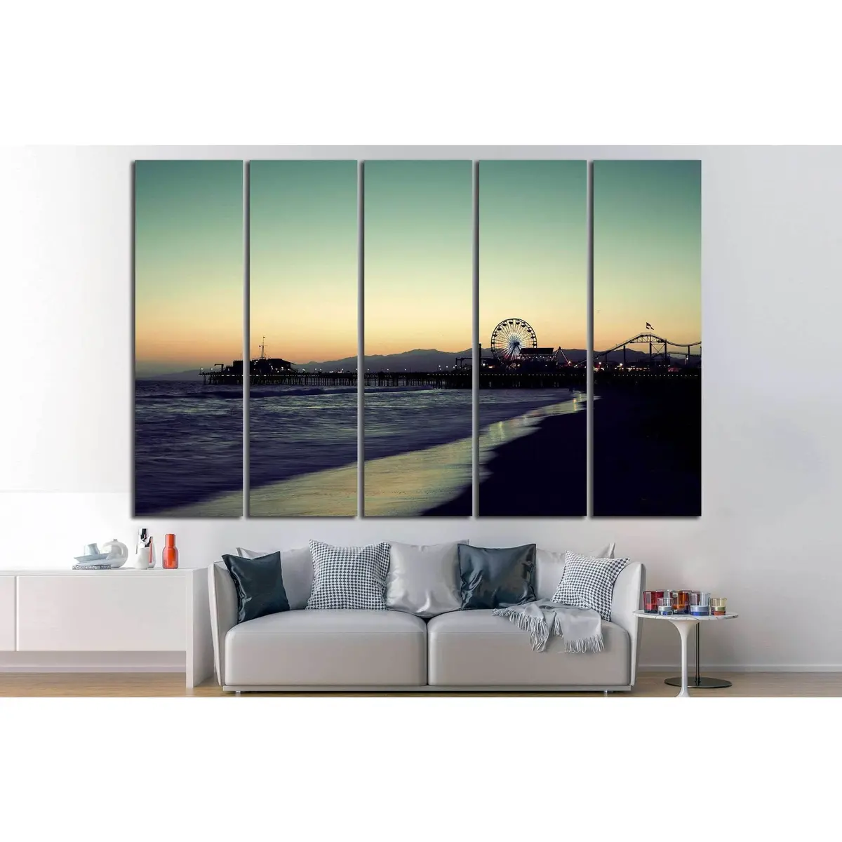 Santa Monica, Los Angeles №894 Ready To Hang Canvas Print 3