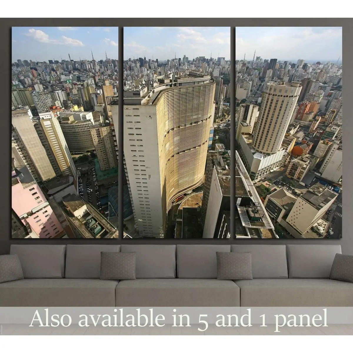 Sao Paulo Skyline, Brazil №1514 Ready To Hang Canvas Print 5