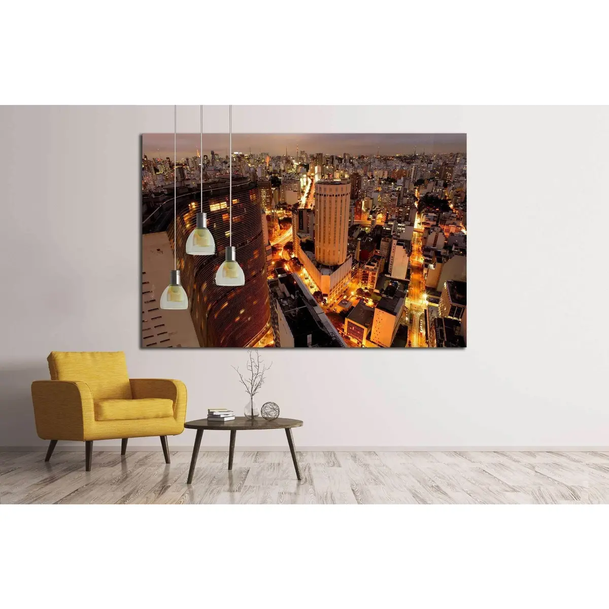 Sao Paulo Skyline, Brazil, Largest City In South America №1517 Ready To Hang Canvas Print 1